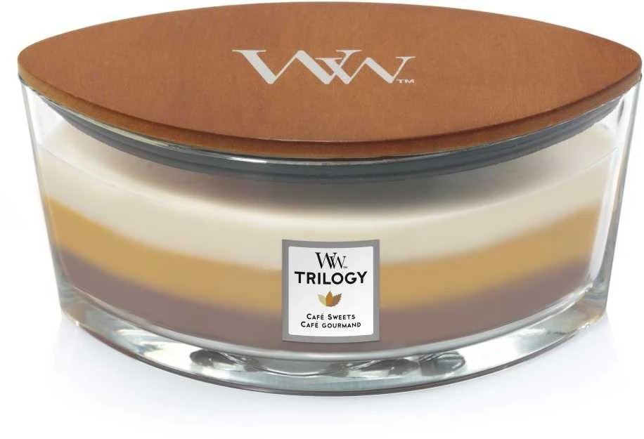 WoodWick Aromatinė žvakė (Cafe Sweets), 453,6 g