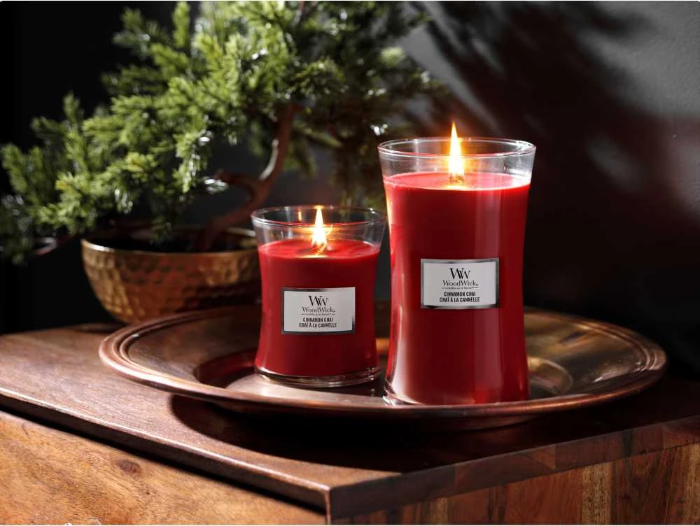 WoodWick Aromatinė žvakė (Cinammon Chai), 609,5 g