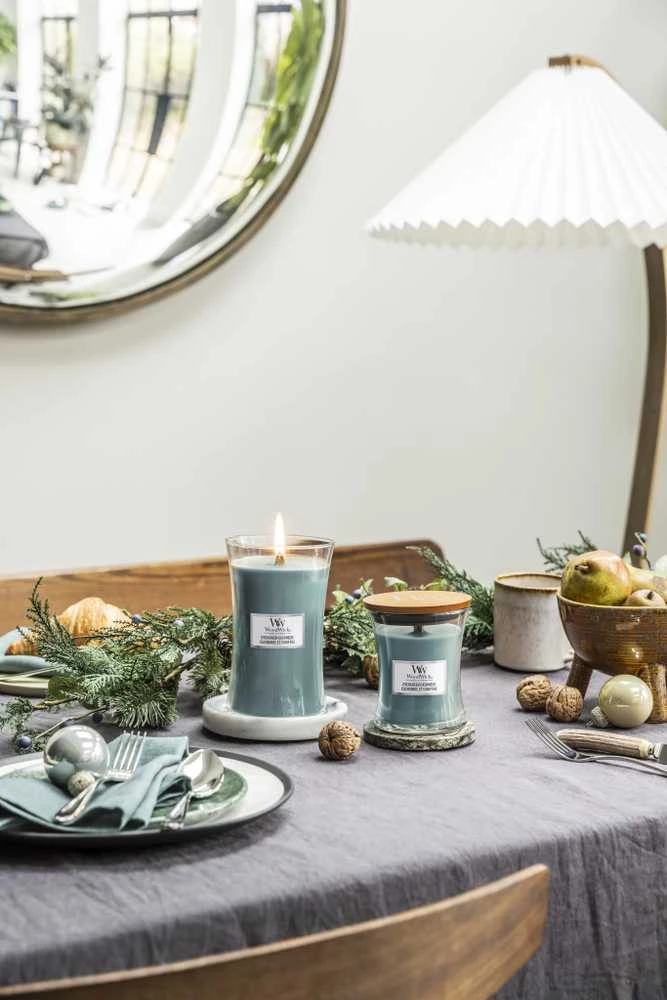 WoodWick Aromatinė žvakė (Evergreen Cashmere), 275 g