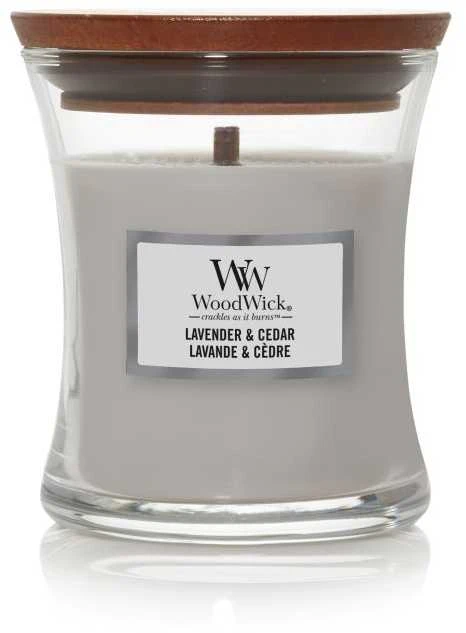WoodWick Aromatinė žvakė (Lavender & Cedar), 85 g