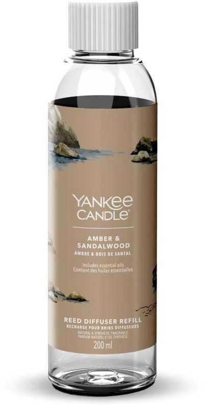 Yankee Candle lazdelių kvapo difuzorius su ambra ir santalu, 200 ml