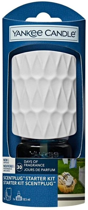 Drėkintuvas Yankee Candle kvapų difuzoriaus ScentPlug rinkinys (EU kištukas) – Clean Cotton® "Organic Pattern“ dizainas