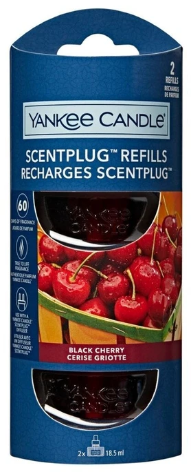 Yankee Candle Kvapų papildymas ScentPlug prietaisui – Juodas Cherry (2vnt)