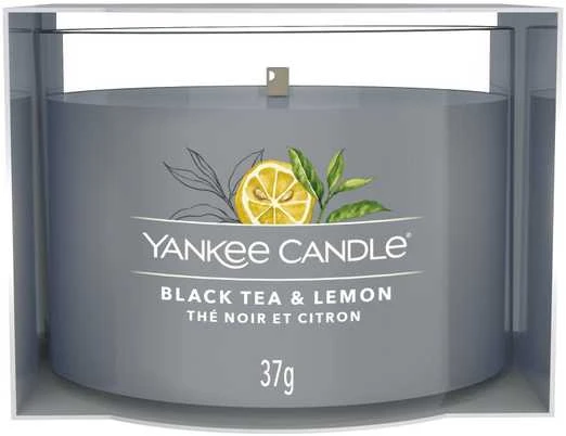 Yankee Candle Juodas Tea & Lemon Scented Candle kvepianti žvakė, 37 g