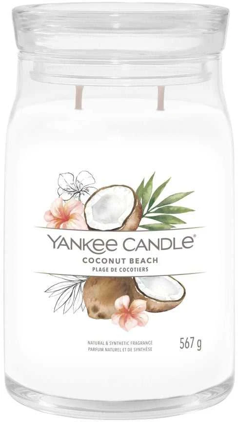 Yankee Candle Aromatinė žvakė Signature glass large Coconut Beach 567 g