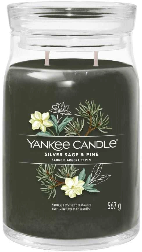 Yankee Candle Sidabrinis Sage & Pine Large Jar 567g