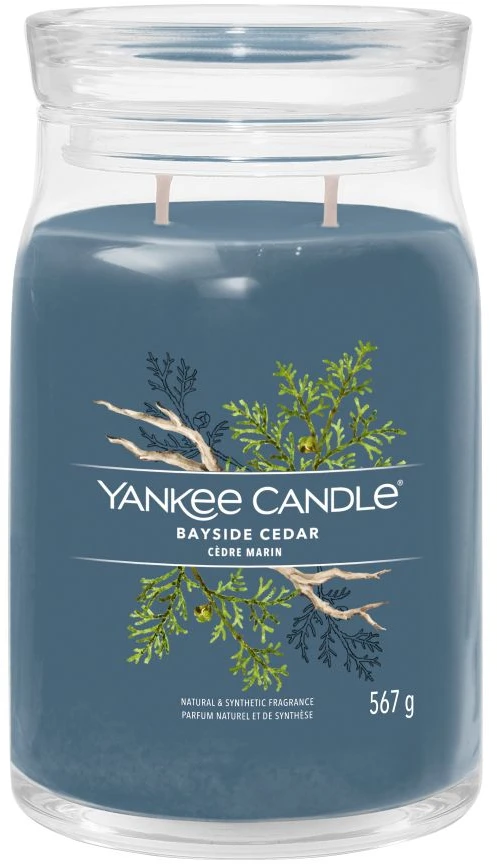 Yankee Candle Aromatinė žvakė Signatūrinė stiklinė didelė Bayside Cedar 567 g