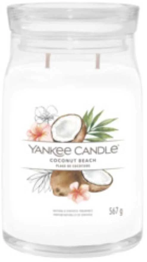 Yankee Candle Aromatinė žvakė Signature glass large Coconut Beach 567 g