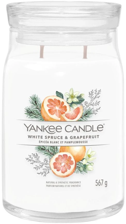 Yankee Candle Baltas Eglė ir greipfrutas 567 g