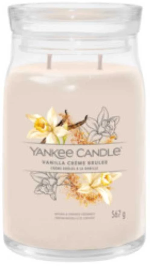 Yankee Candle Aromatinė žvakė "Signature" didelė stiklinė Vanilla Creme Brulée 567 g