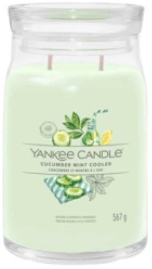Yankee Candle Aromatinė žvakė "Signature", didelė stiklinė "Cucumber Mint Cooler" 567 g