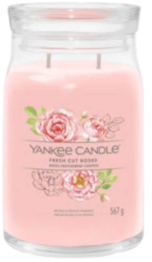 Yankee Candle Aromatinė žvakė Signature glass large Fresh Cut Rose s 567 g