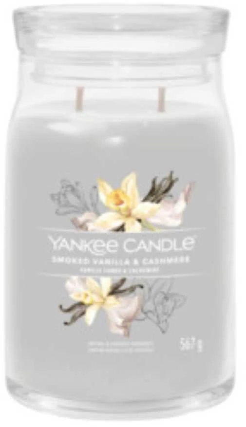 Yankee Candle Aromatinė žvakė Signature didelis stiklas Smoked Vanilla - Cashmere 567 g