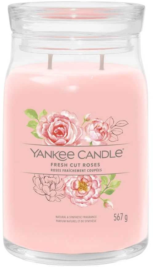Yankee Candle Aromatinė žvakė Signature glass large Fresh Cut Rose s 567 g