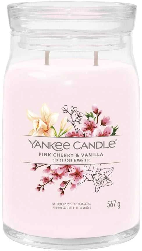 Yankee Candle Aromatinė žvakė "Signature large glass Rožinė Cherry - Vanilla" 567 g