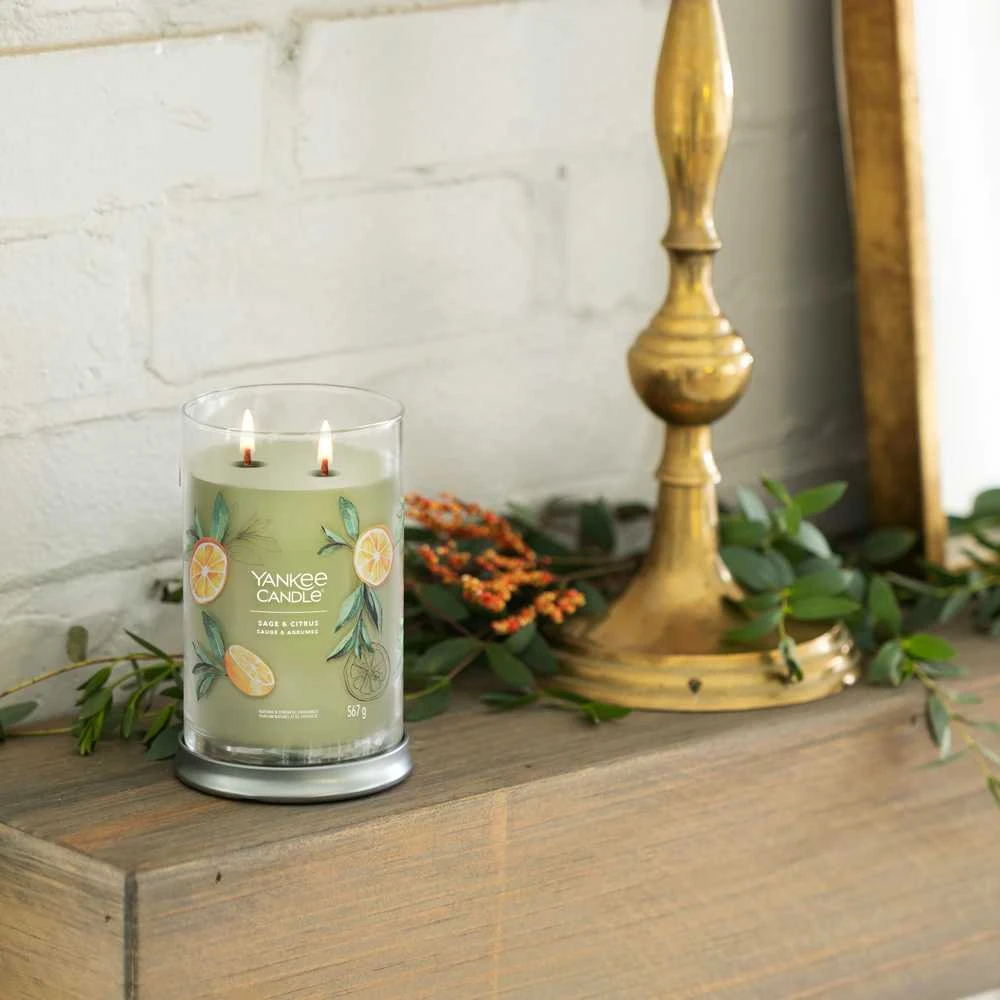 Yankee Candle Aromatinė žvakė Signature tumbler large Sage - Citrus 567 g
