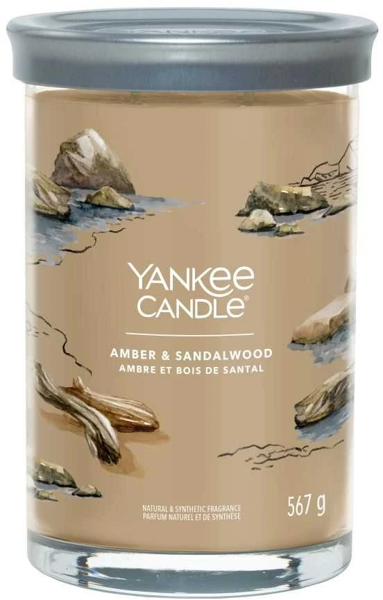 Yankee Candle Aromatinė žvakė Signature tumbler large Amber - Sandalwood 567 g
