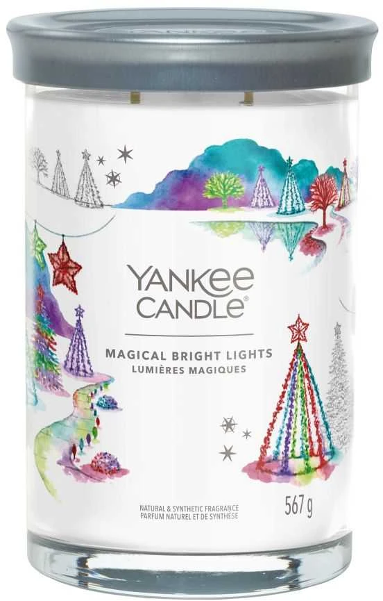 Yankee Candle aromatinė žvakė Signature stiklinė didelė Magical Bright Lights 567 g