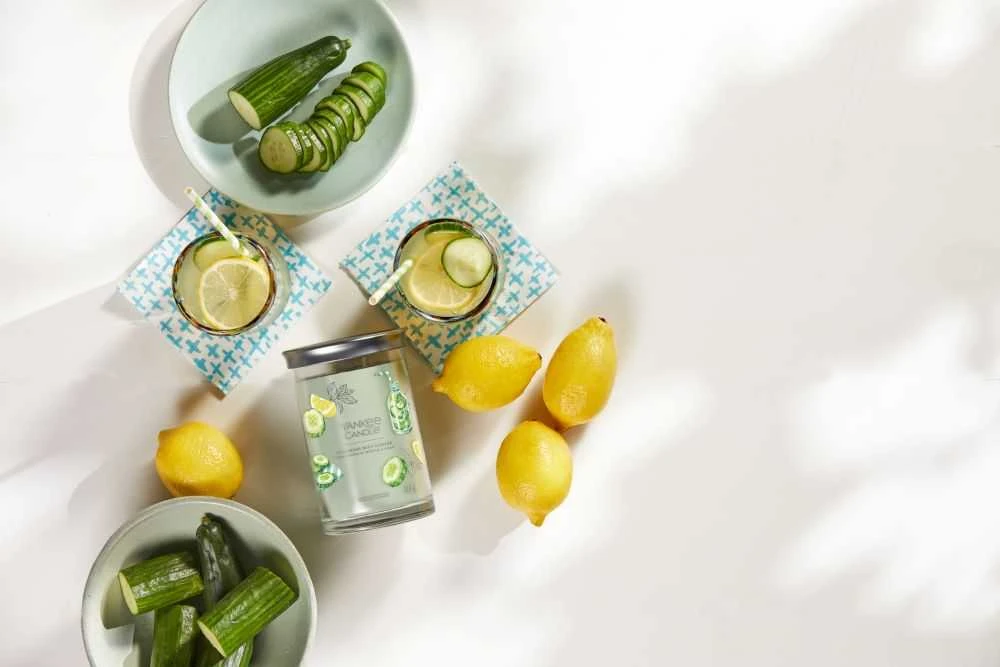 Yankee Candle Aromatinė žvakė Signature tumbler large Cucumber Mint Cooler 567 g