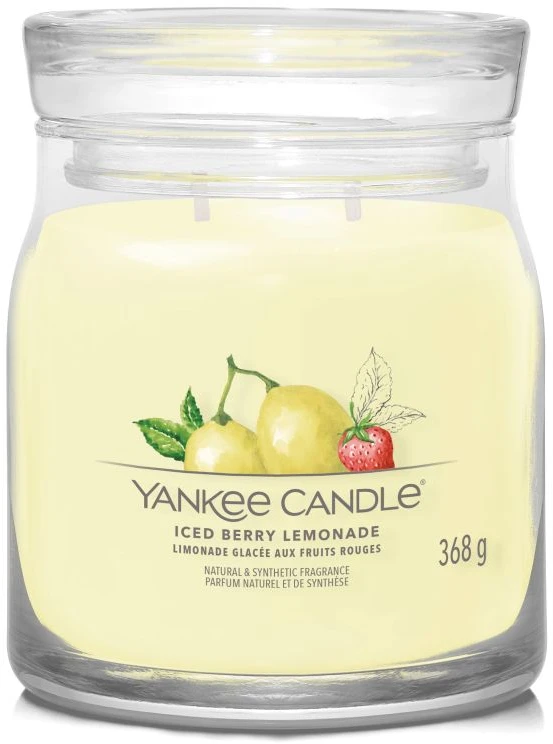 Yankee Candle Aromatinė žvakė Signature glass medium Iced Berry Lemonade 368 g