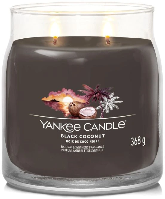 Yankee Candle Aromatinė žvakė Signature glass medium Juodas Coconut 368 g