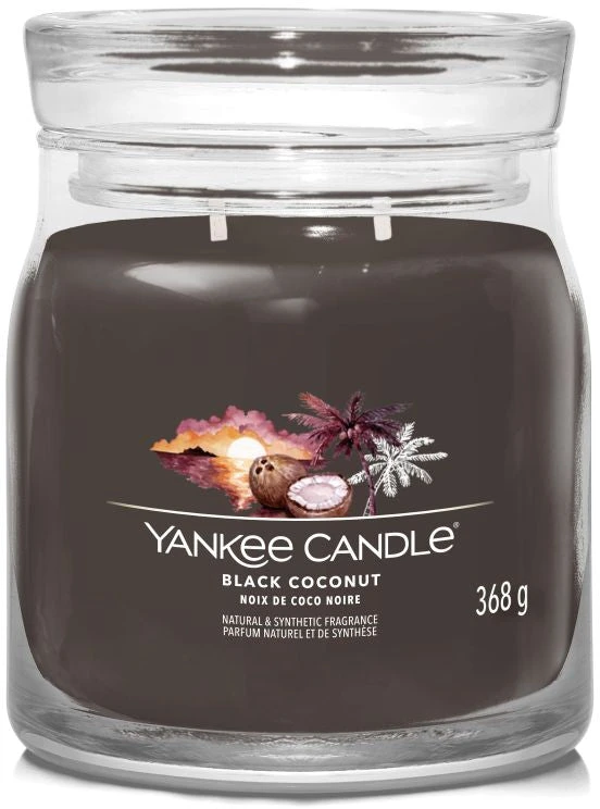 Yankee Candle Aromatinė žvakė Signature glass medium Juodas Coconut 368 g