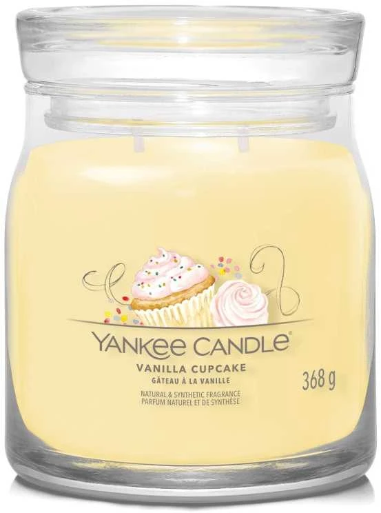 Yankee Candle Aromatinė žvakė Signature glass medium Vanilla Cupcake 368 g