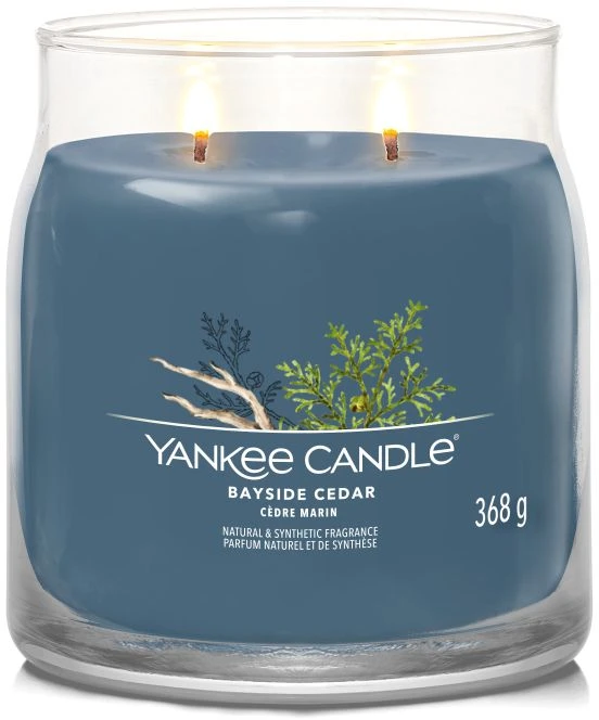 Yankee Candle Aromatinė žvakė Signature glass medium Bayside Cedar 368 g