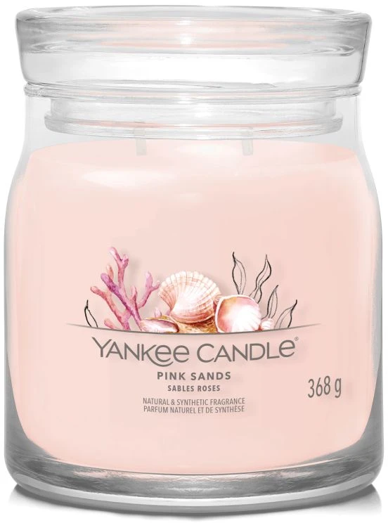 Yankee Candle Aromatinė žvakė Signature glass medium Rožinė Sands 368 g