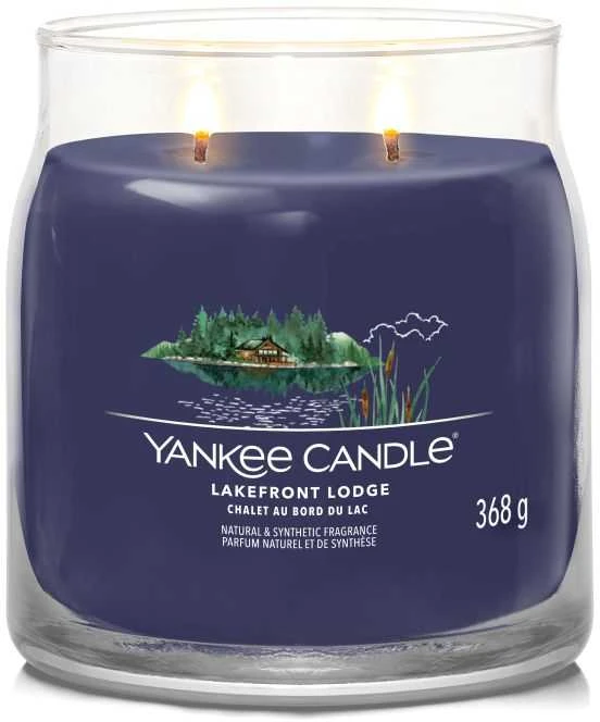 Yankee Candle Aromatinė žvakė Signature glass medium Lakefront Lodge 368 g