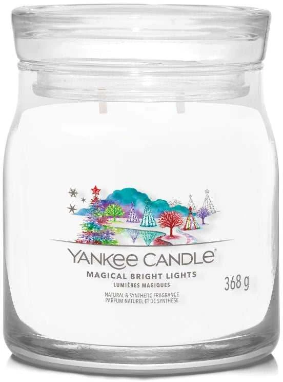 Yankee Candle aromatinė žvakė „Signature glass medium“ Magical Bright Lights 368 g