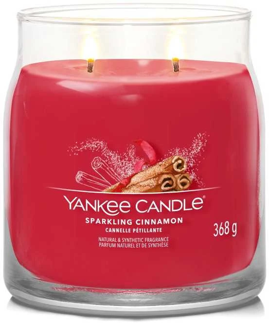 Yankee Candle Aromatinė žvakė Signature glass medium Sparkling Cinnamon 368 g
