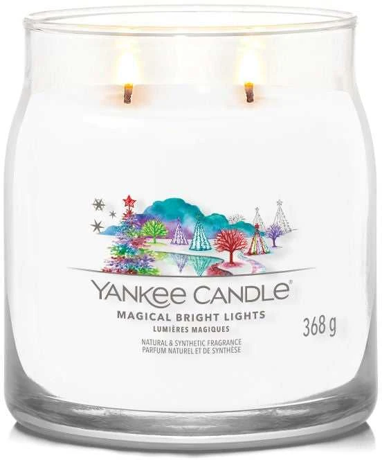 Yankee Candle aromatinė žvakė „Signature glass medium“ Magical Bright Lights 368 g