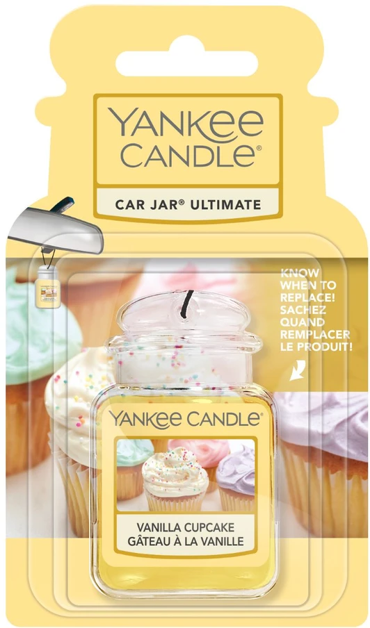 Yankee Candle Vanilla Cupcake automobilio žvakė Stiklainyje, 24 g