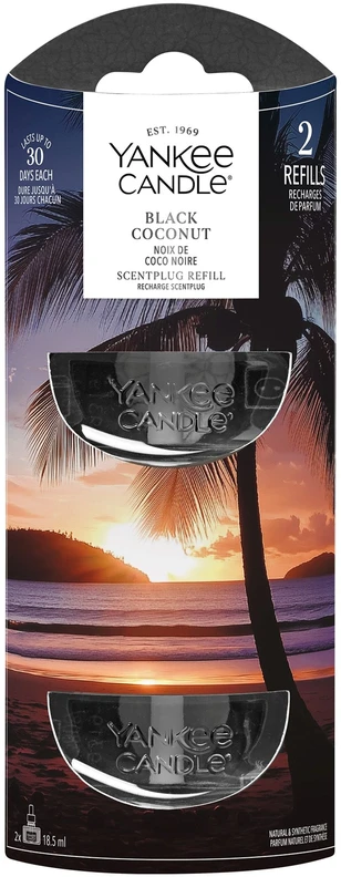 Yankee Candle Kvapų papildymas ScentPlug prietaisui – Juodas Coconut (2vnt)