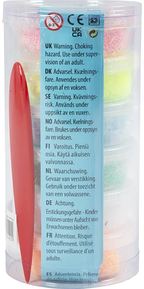 Burbulinio modelino rinkinys, 6 skirtingos pastelinės spalvos