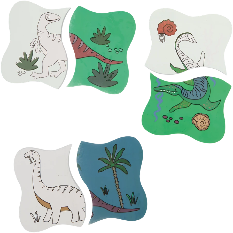 Magiškas maudymosi žaislas-dėlionė, Dinozauras