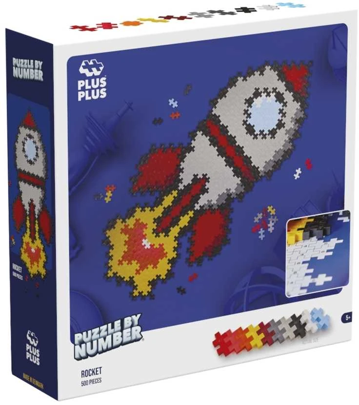 Plus Plus dėlionė pagal skaičius RAKETA, 500 det.