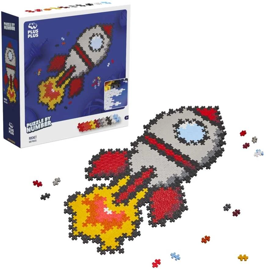 Plus Plus dėlionė pagal skaičius RAKETA, 500 det.