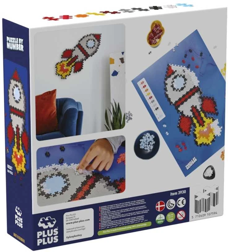 Plus Plus dėlionė pagal skaičius RAKETA, 500 det.