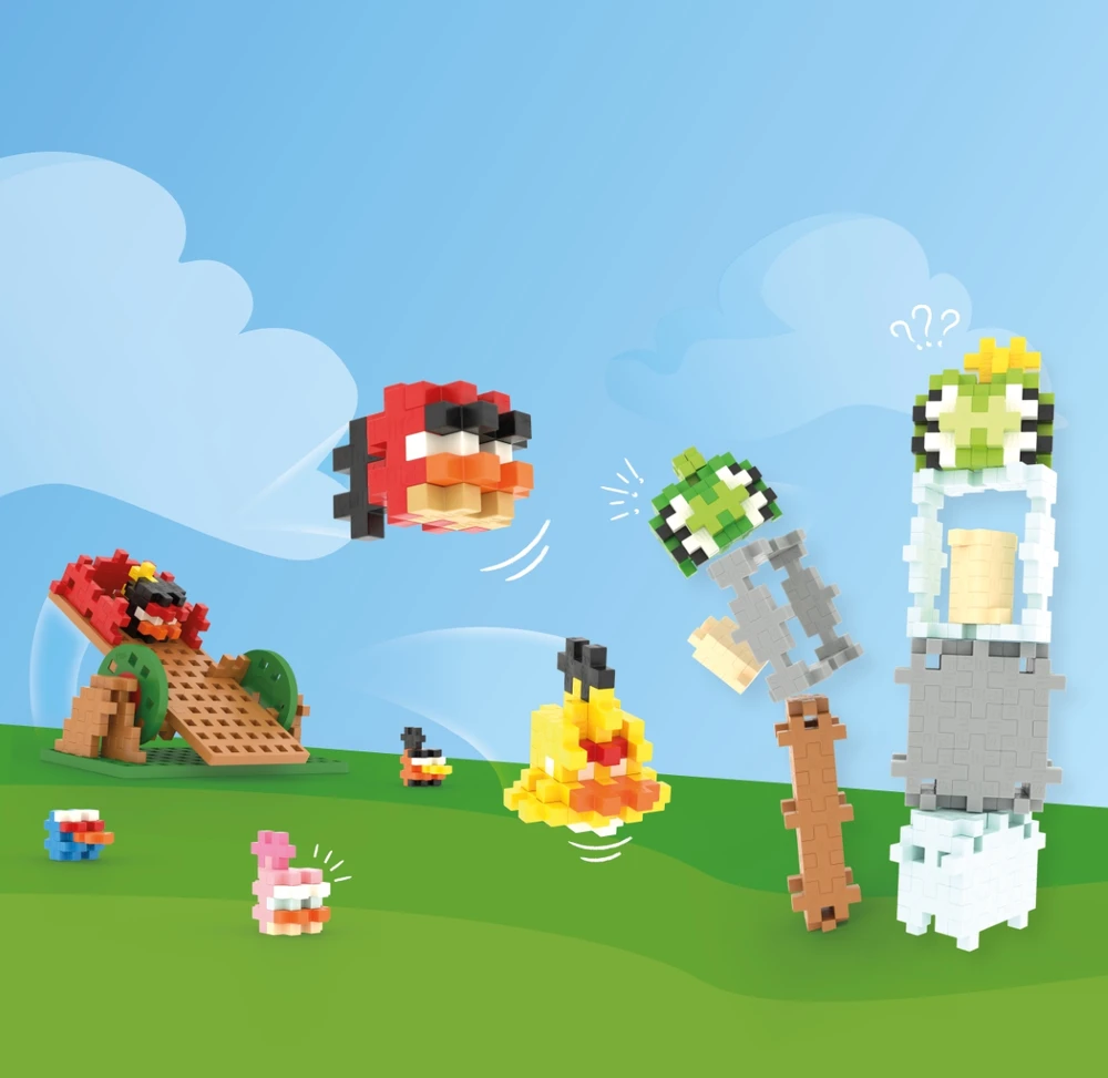 Plus Plus konstruktorius Angry Birds Katapultos smūgis