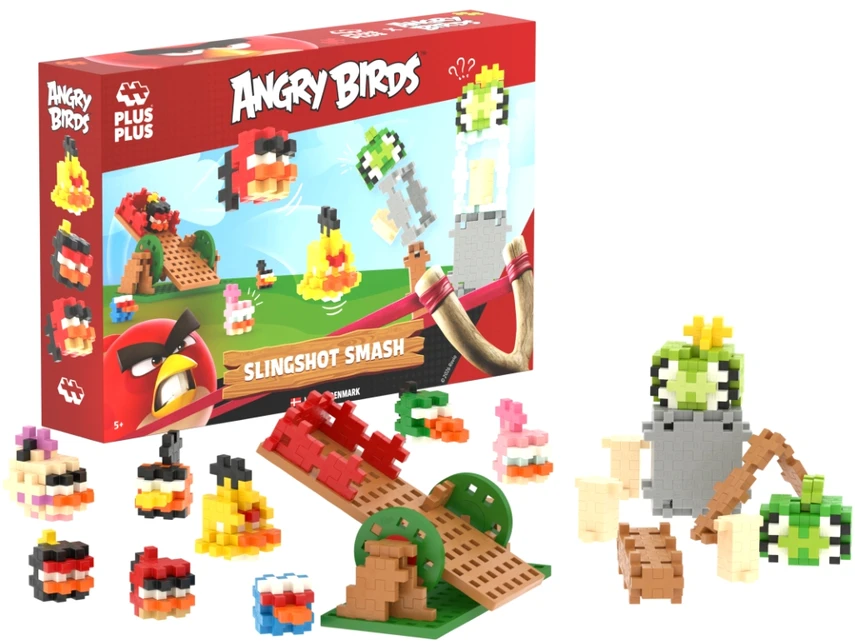 Plus Plus konstruktorius Angry Birds Katapultos smūgis