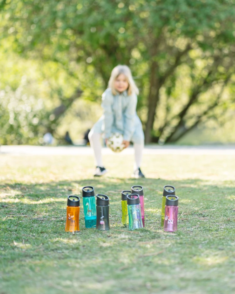 Vaikiška tritano gertuvė su šiaudeliu 350ml „BEŽDŽIONĖLĖ“ – BPA free