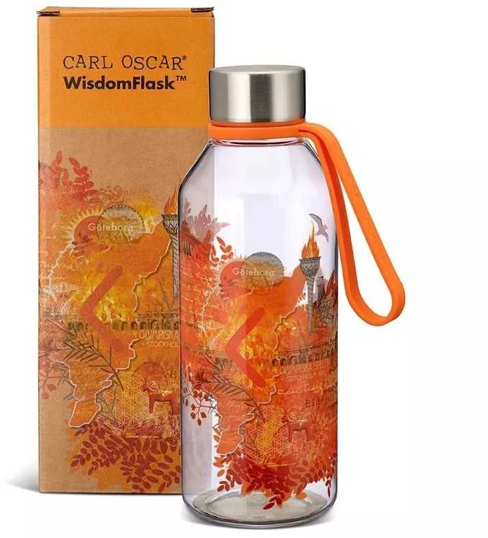 Carl Oscar WisdomFlask gertuvė 650ml - Fire - stilinga ir patogi vandens gertuvė kasdienai