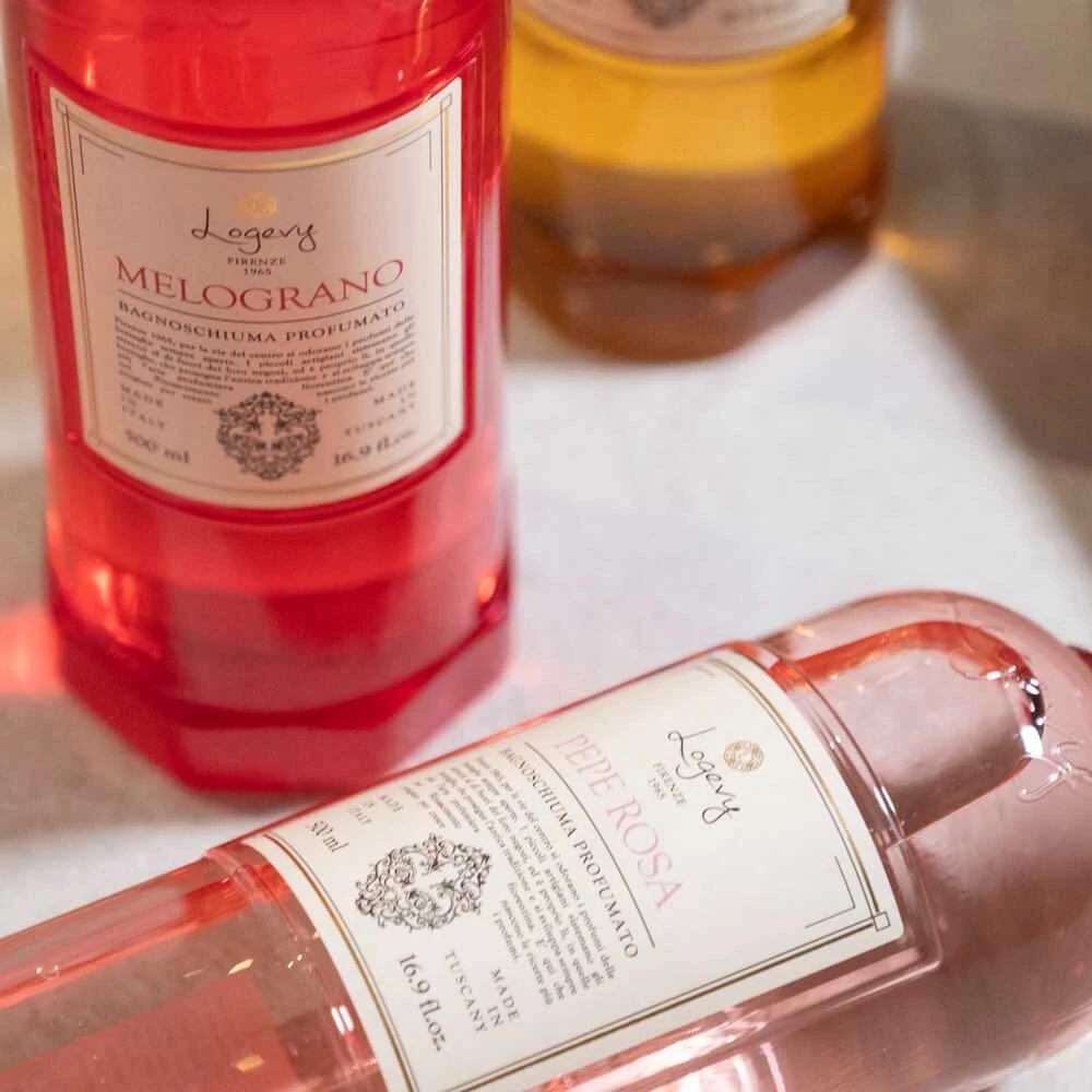 Logevy Firenze 1965 „Pepe Rosa“ – Prabangus parfumuotas itališkas dušo gelis, 500 ml