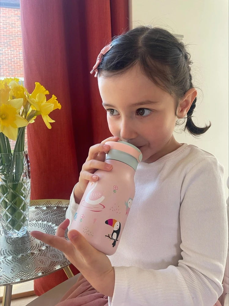 Lund Design Vaikiška gertuvė 400ml ir Pietų dėžutė 1200ml rinkinys vaikams Paukščiai