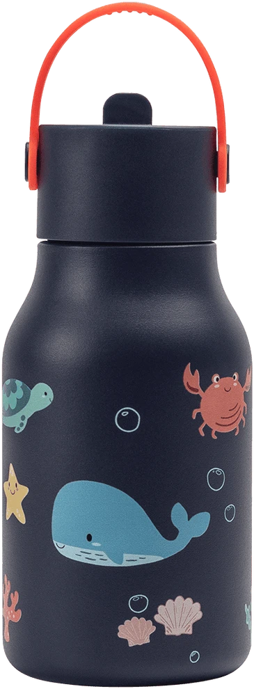 Lund Design Vaikiška gertuvė 400ml ir Pietų dėžutė 1200ml rinkinys vaikams Vandenynas