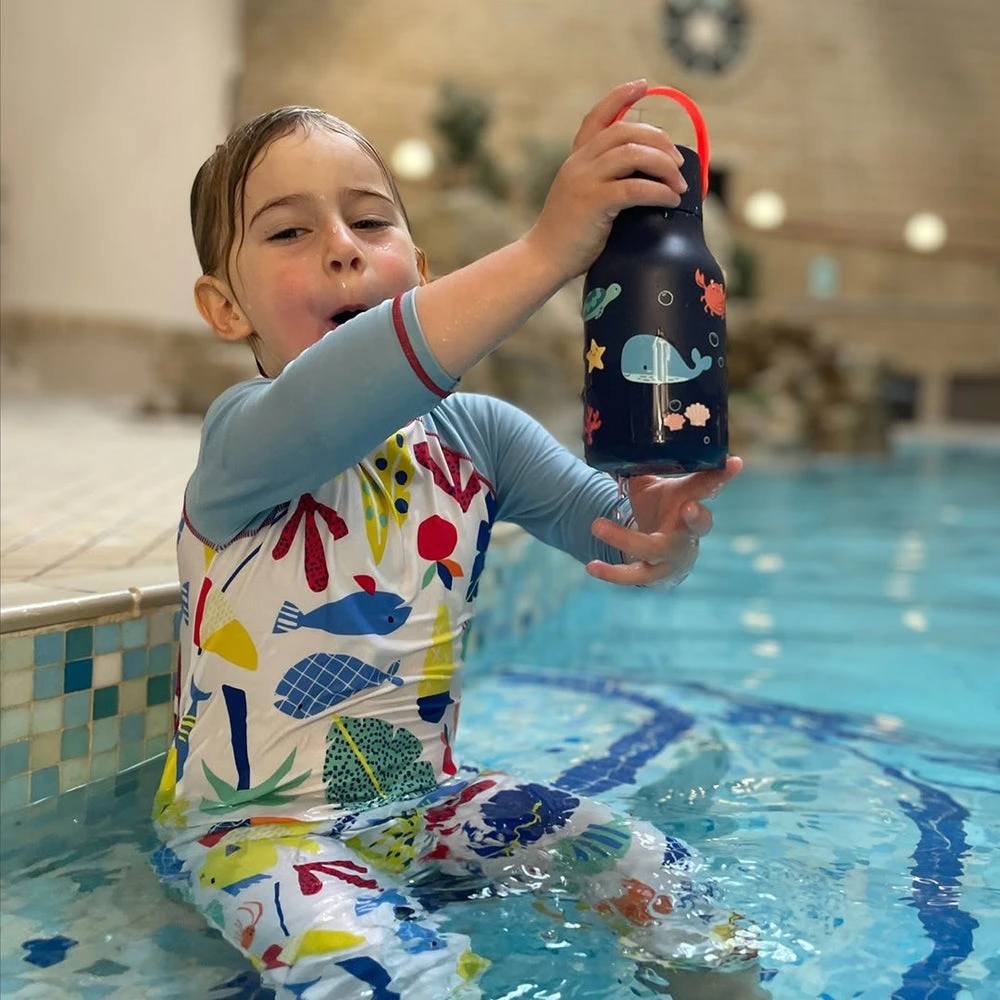 Lund Design Vaikiška gertuvė 400ml ir Pietų dėžutė 1200ml rinkinys vaikams Vandenynas