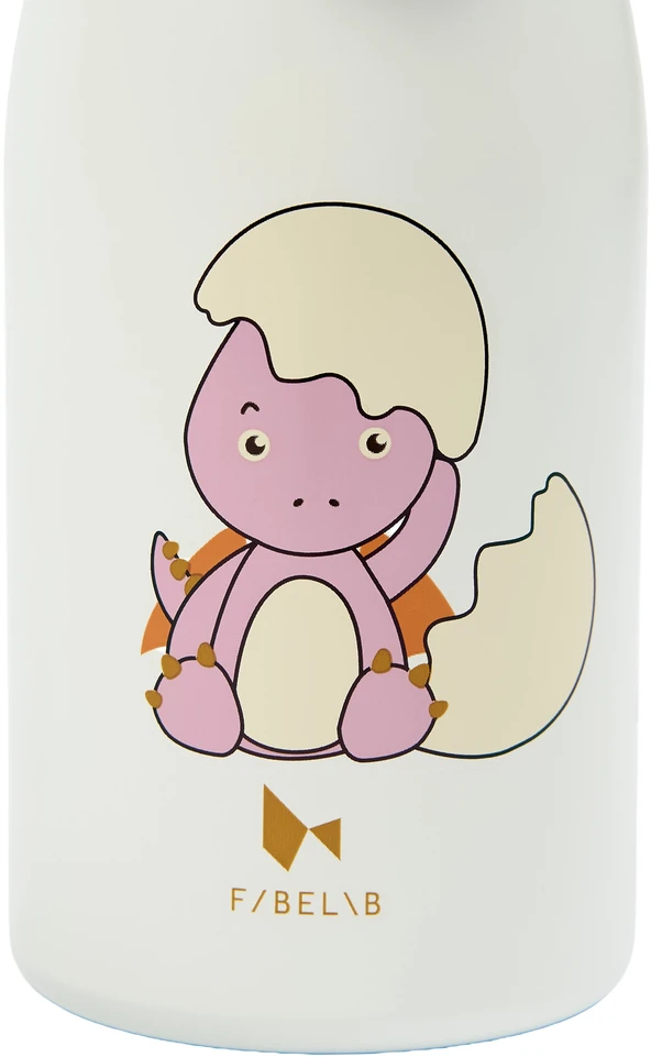 Luxkids Aps Vaikiška termo gertuvė FABELAB DINOLAND ROSE 320 ml