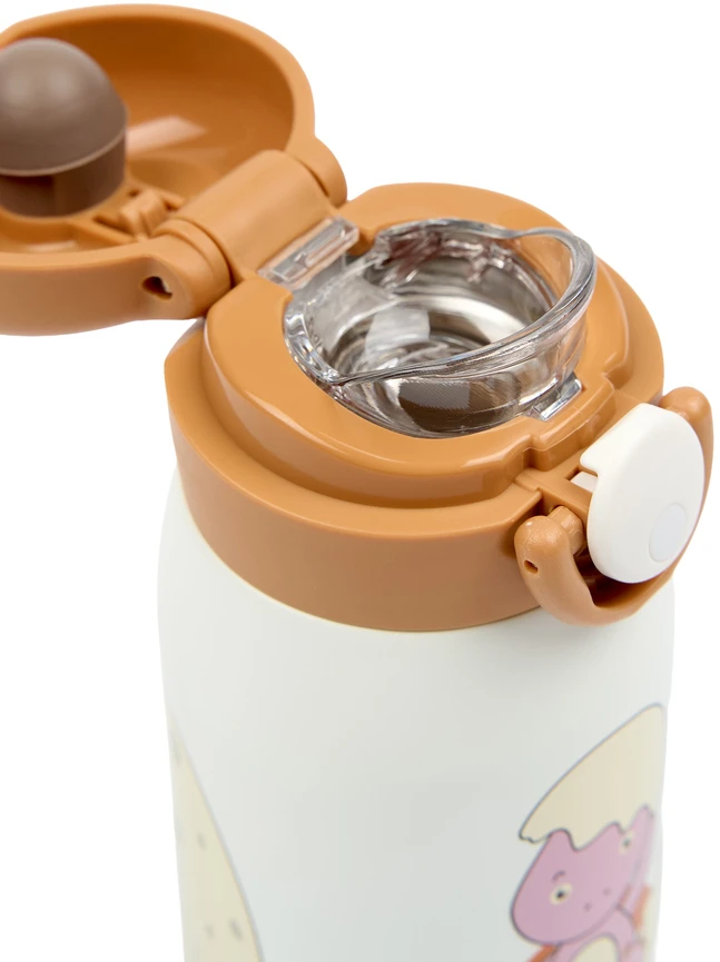 Luxkids Aps Vaikiška termo gertuvė FABELAB DINOLAND ROSE 320 ml